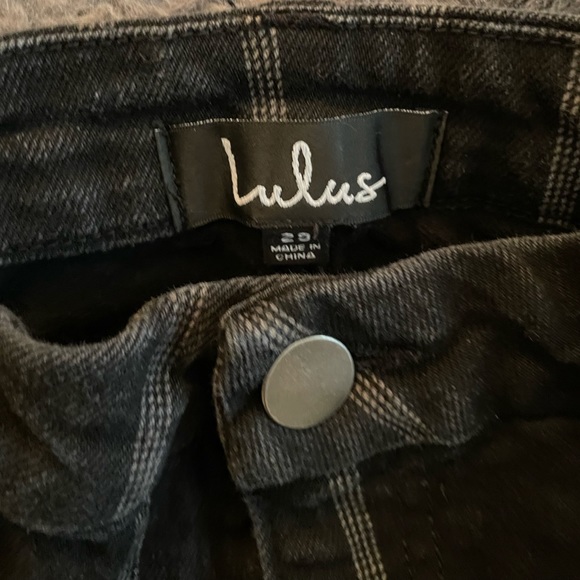 Lulus Accacia Black Striped High-Waisted Cropped Jeans - Picture 6 of 8